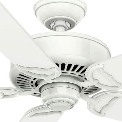 Casablanca 54 inch Panama ENERGY STAR® Snow White Ceiling Fan and Handheld Remote