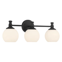 23.5'' Orlisse Matte Black 3 Light Bath Vanity