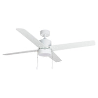 52 Inch Aldea IV AC White Indoor Ceiling Fan 4-Blade Reversible