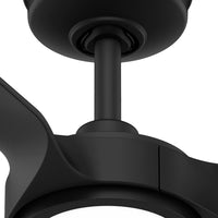 52 inch Zentech Wi-Fi ENERGY STAR® Matte Black Damp Rated Ceiling Fan with LED Light Kit and Remote