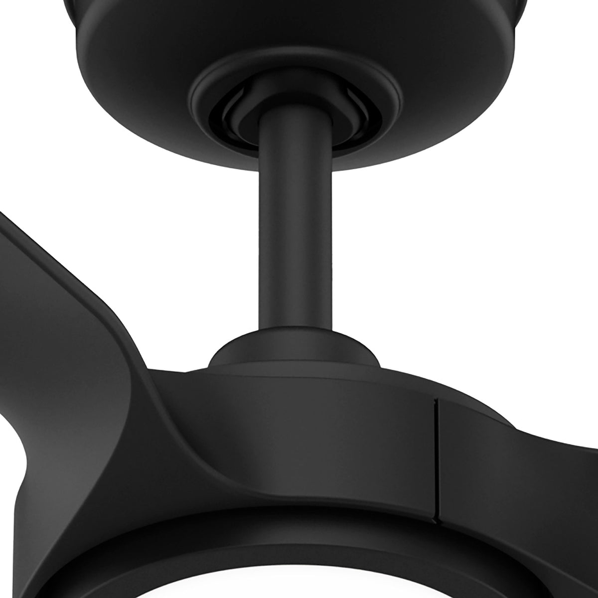 52 inch Zentech Wi-Fi ENERGY STAR® Matte Black Damp Rated Ceiling Fan with LED Light Kit and Remote