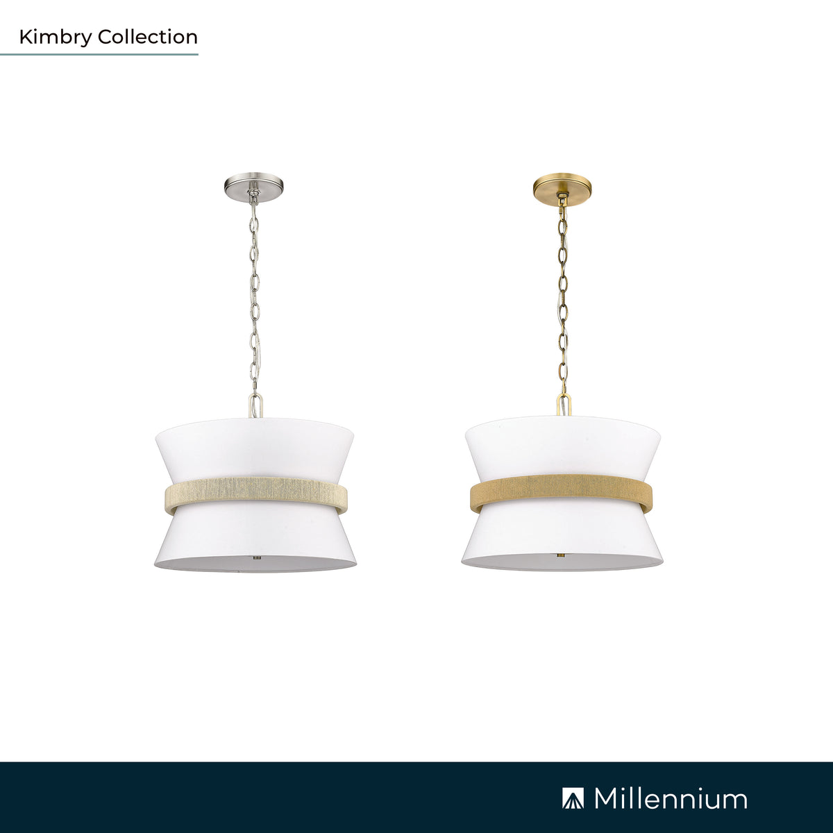 14.1'' Kimbry Vintage Brass 3 Light Pendant