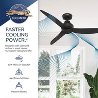 52 inch Mazzini ENERGY STAR® Matte White Damp Rated Ceiling Fan and Handheld Remote
