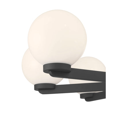 10.5'' Ardeva Matte Black 8 Light Chandelier