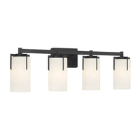 30.5'' Froselle Matte Black 4 Light Bath Vanity