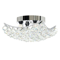 Queen 4 Light Chrome Flush Mount