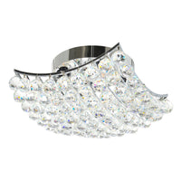 Queen 4 Light Chrome Flush Mount