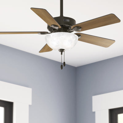 44 inch Swanson ENERGY STAR® New Bronze Ceiling Fan with LED Light Kit and Pull Chain