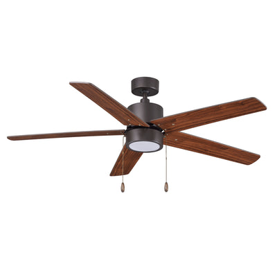 52 Inch Aldea VI AC Oil Rubbed Bronze Indoor Ceiling Fan 5-Blade Reversible