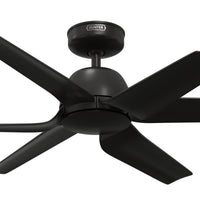 52 inch AirStack ENERGY STAR® Flat Matte Black Damp Rated Ceiling Fan and Handheld Remote