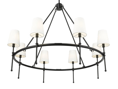 31.5'' Adorra Matte Black 8 Light Chandelier