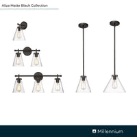 7.5'' Aliza Matte Black 1 Light Wall Sconce