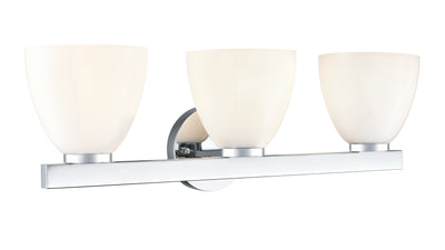 24'' Apria Polished Chrome 3 Light Bath Vanity
