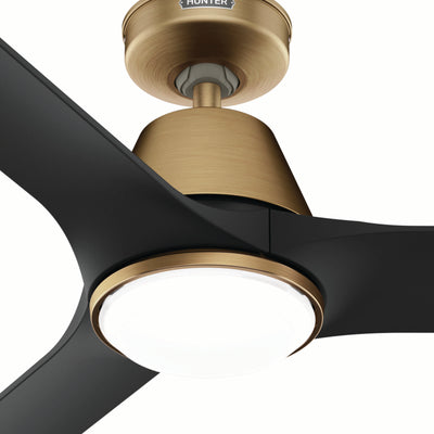 60 inch Aeronaut Wi-Fi ENERGY STAR® Luxe Gold Damp Rated Ceiling Fan with LED Light Kit and Handheld Remote