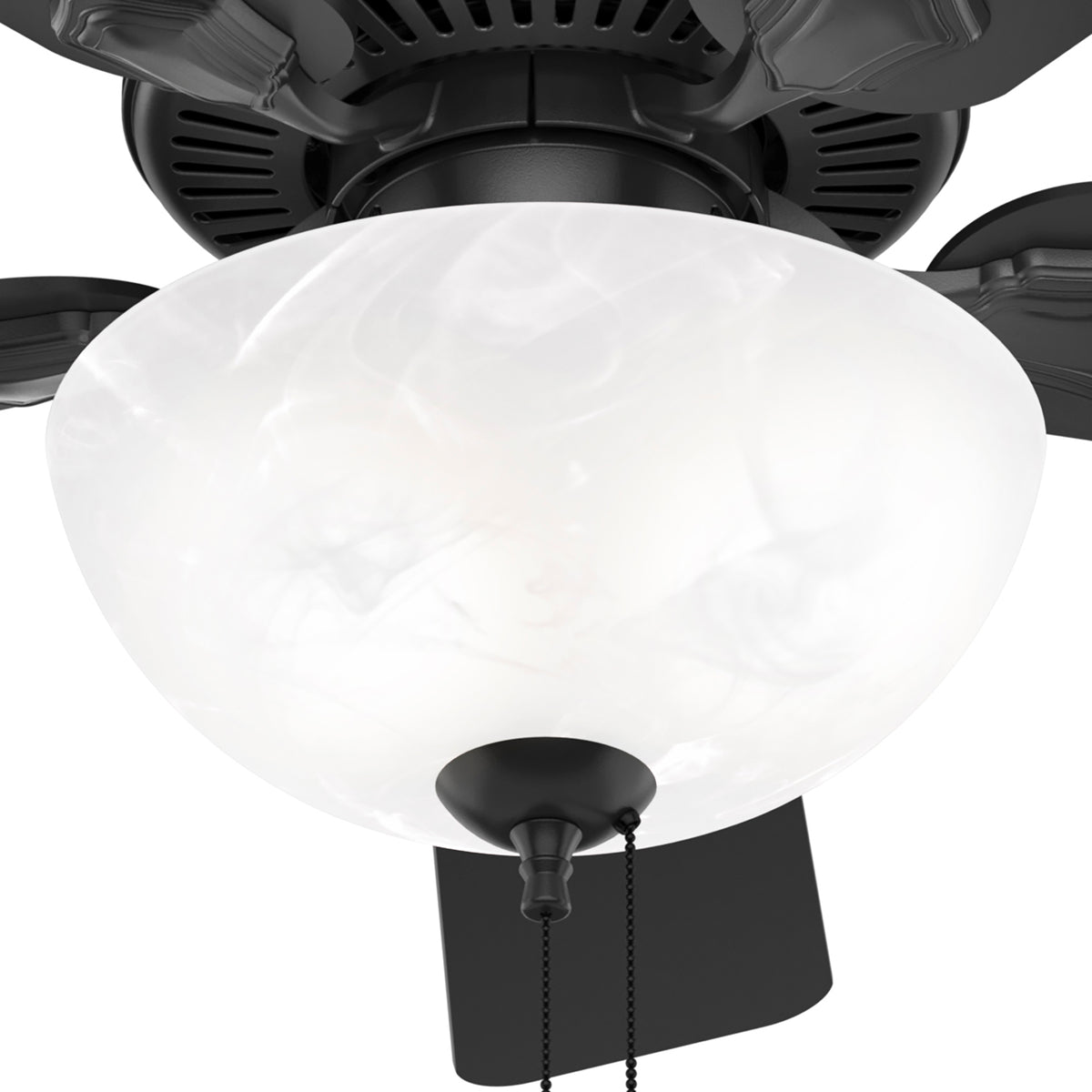 44 inch Swanson ENERGY STAR® Matte Black Ceiling Fan with LED Light Kit and Pull Chain