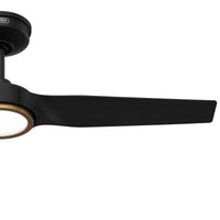 44 inch Zentech Wi-Fi ENERGY STAR® Matte Black Damp Rated Ceiling Fan with LED Light Kit and Handheld Remote