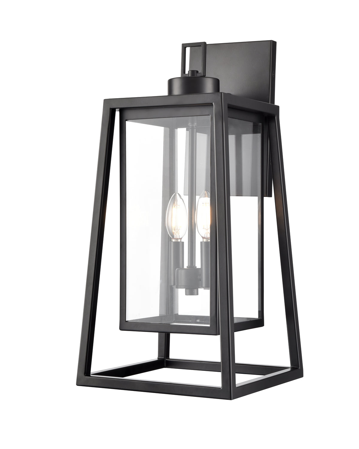 10.25'' Denzell Powder Coated Black 2 Light Wall Sconce