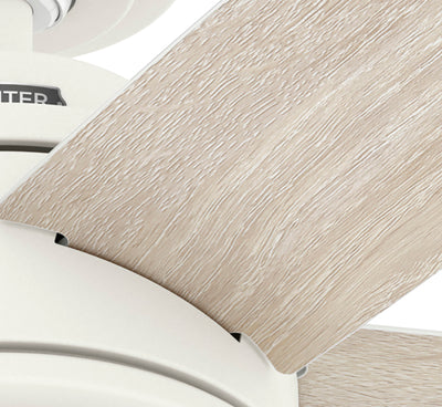 52 inch Margo Textured White Ceiling Fan with LED Light Kit and Handheld Remote