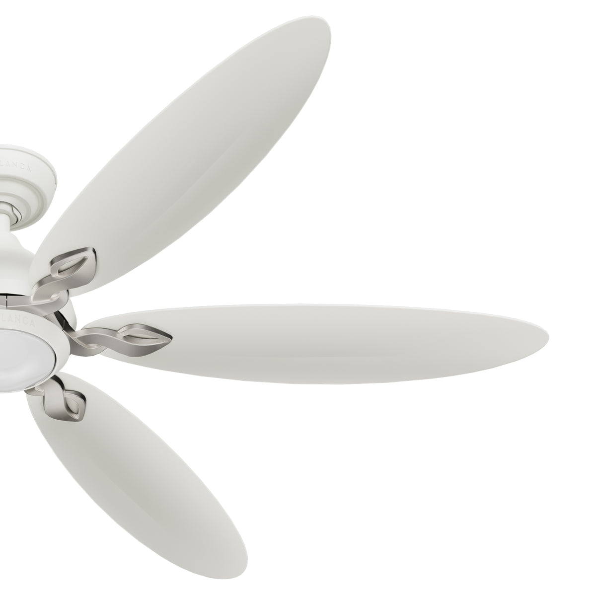 Casablanca 60 inch Azalea ENERGY STAR® Fresh White Damp Rated Ceiling Fan with LED Light Kit and Wall Control and Handheld Remote