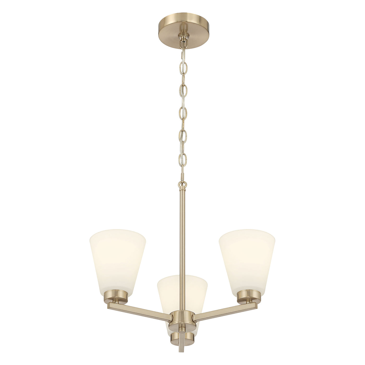 14.75'' Strayhan Modern Gold 3 Light Chandelier