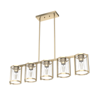 Astwood 39-inch 5-light Alturas Gold Linear Chandelier with Clear Glass