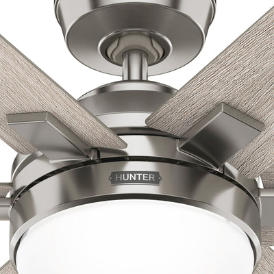 52 inch Georgetown ENERGY STAR® HunterExpress Brushed Nickel Ceiling Fan with LED Light Kit and Handheld Remote