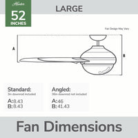52 inch Anisten Noble Bronze Ceiling Fan with LED Light Kit and Pull Chain