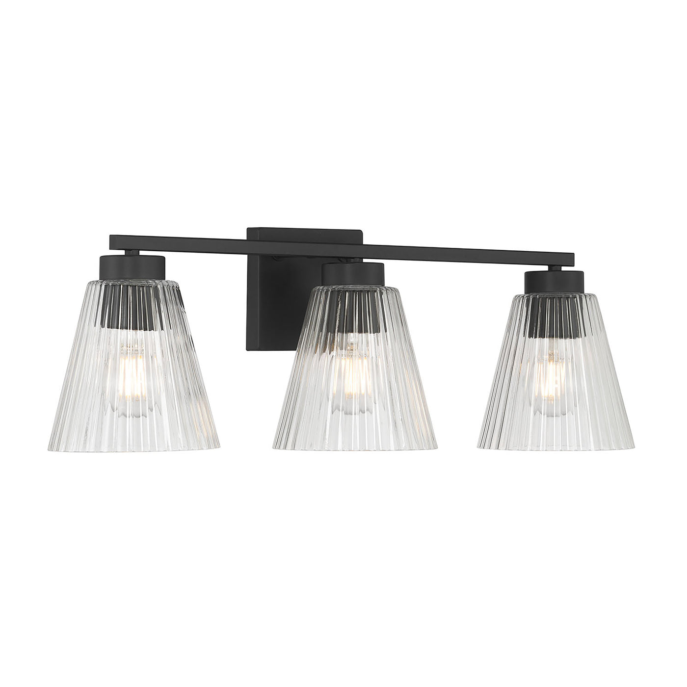 22.75'' Riville Matte Black 3 Light Bath Vanity