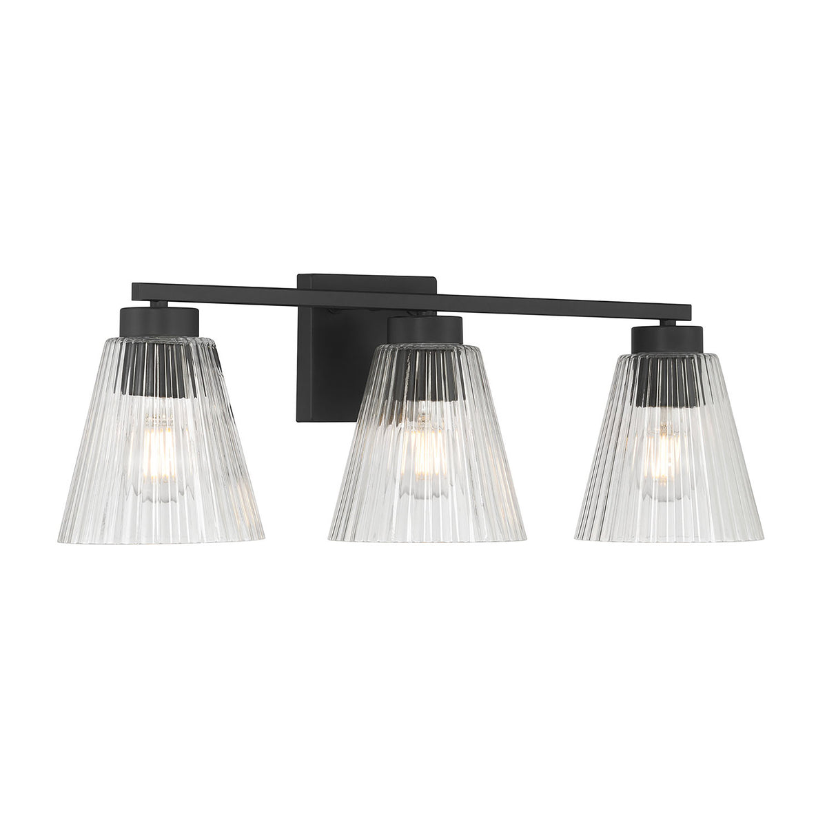 22.75'' Riville Matte Black 3 Light Bath Vanity