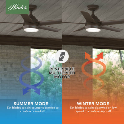 52 inch Skyflow Matte Bronze WeatherMax Indoor / Outdoor Ceiling Fan with LED Light Kit and Wall Control