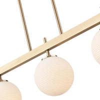 9.25'' Coretta Modern Gold 5 Light Linear Chandelier