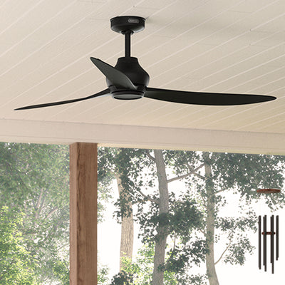 60 inch Mazzini ENERGY STAR® Matte Black Damp Rated Ceiling Fan and Handheld Remote