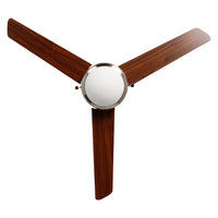52 Inch Contempo IV AC Brushed Nickel Indoor Ceiling Fan 3 Walnut Blade Reversible
