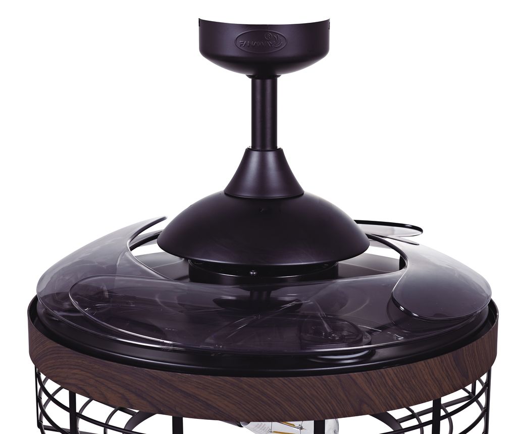 Montclair 48 Inch 3 Light Black Fan with Retractable Blades