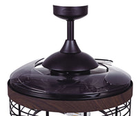 Montclair 48 Inch 3 Light Black Fan with Retractable Blades