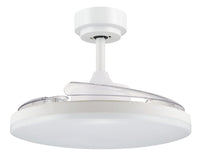 42 Inch White Retractable Blade Ceiling Fan