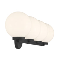 30.25'' Ardeva Matte Black 4 Light Bath Vanity