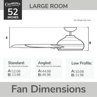 Casablanca 52 inch Wisp Painted Pewter Ceiling Fan with LED Light Kit and Handheld Remote