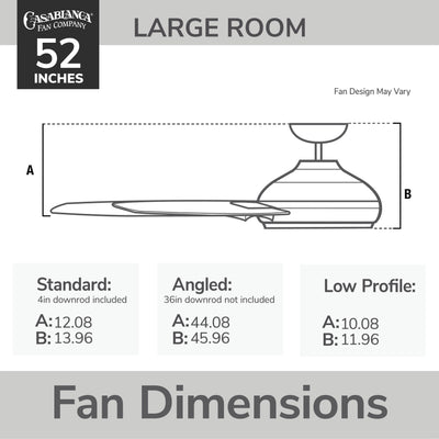 Casablanca 52 inch Wisp Painted Pewter Ceiling Fan with LED Light Kit and Handheld Remote