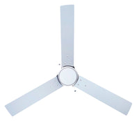 52 Inch Sabio AC Brushed Nickel Indoor Ceiling Fan 3-Blade Reversible