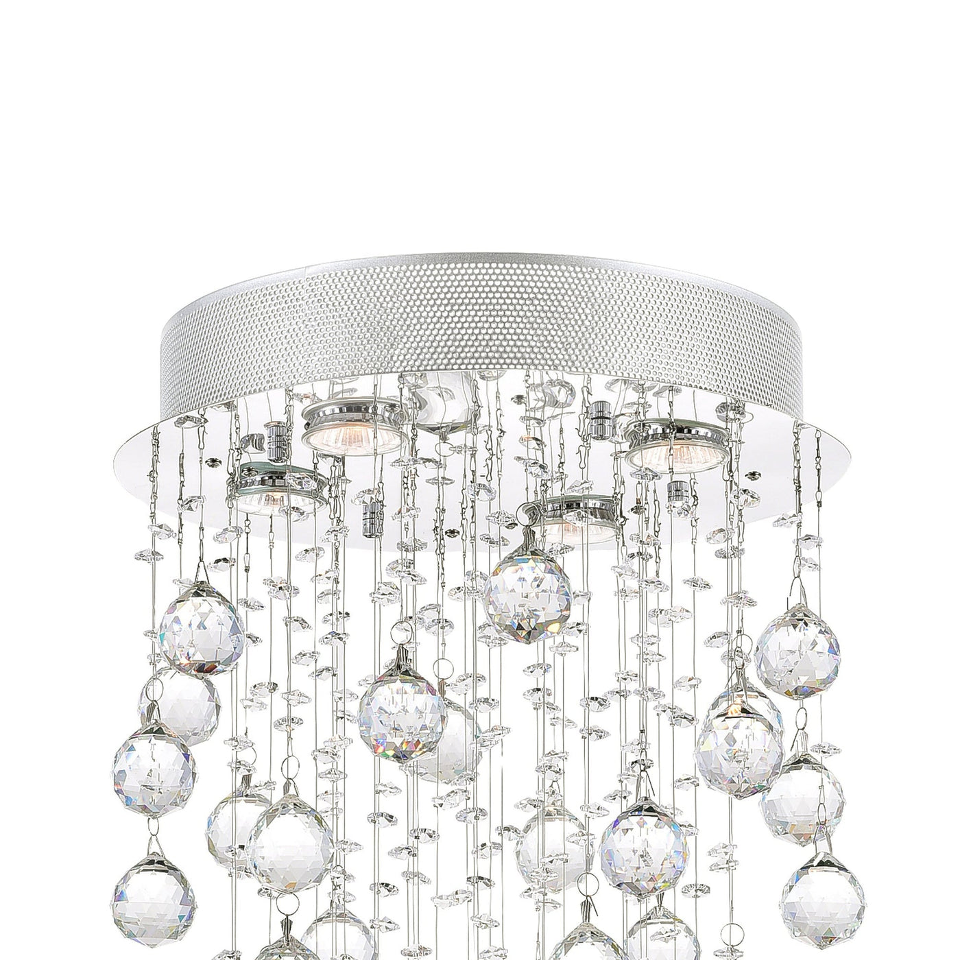 Rain Drop 4 Light Chrome Chandelier