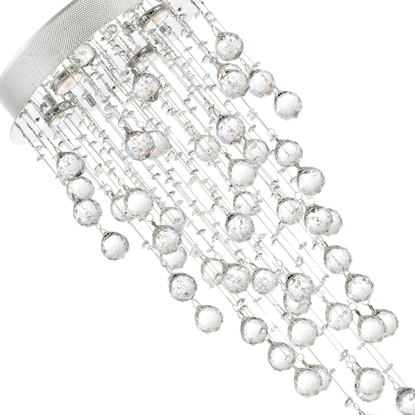 Rain Drop 4 Light Chrome Chandelier