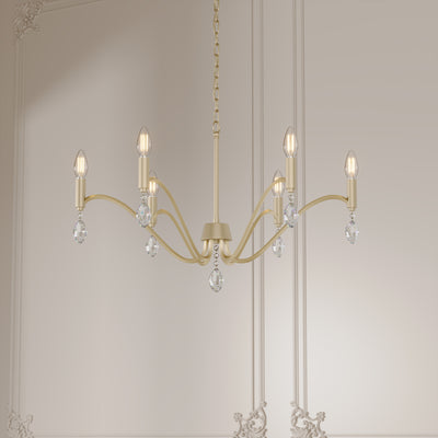 18'' Aureline Aged Silver 6 Light Chandelier