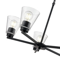 15'' Strayhan Matte Black 5 Light Chandelier