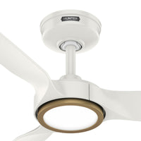 44 inch Zentech Wi-Fi ENERGY STAR® Fresh White Damp Rated Ceiling Fan with LED Light Kit and Handheld Remote