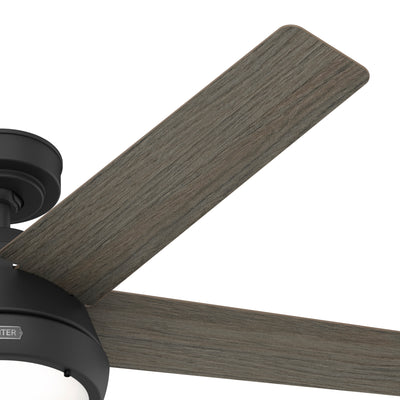 52 inch Burroughs Matte Black Ceiling Fan with LED Light Kit and Handheld Remote
