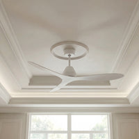 56 Inch DC WiFi Indoor Outdoor Smart Fan in White with Remote