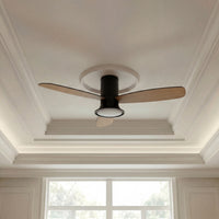 52 Inch 1 Light LED Indoor Outdoor Black Ceiling Fan with Remote