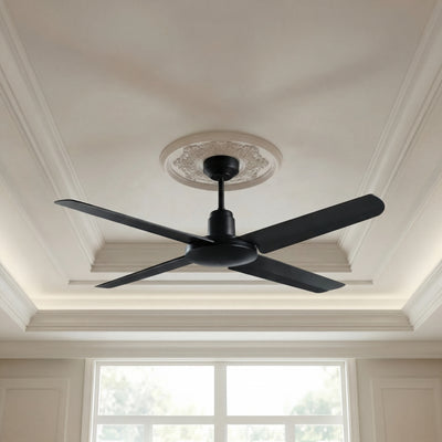 52 Inch IP55 Wet Rated Black Fan with Remote