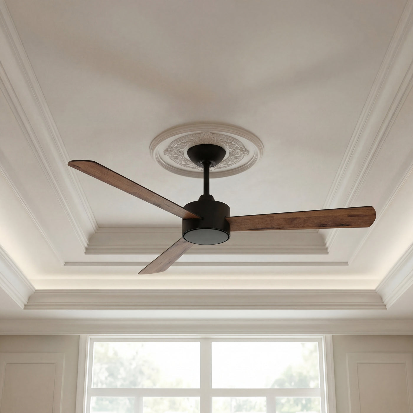 52 Inch DC Bronze Fan with Reversible Koa Walnut Blades and Remote